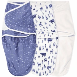 Aden + Anais™ Essentials Easy Swaddle™ Pucksack 1,5 TOG 3er-Pack Scandinavian Sky Velboa 0-3 Monate