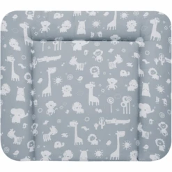Alvi Wickelauflage Kuschel Folie Zootiere Puderblau 80 X 75 Cm