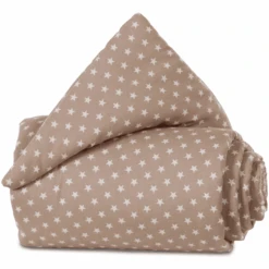 Babybay Nestchen Maxi Hellbraun Sterne Weiß 168 X 24 Cm