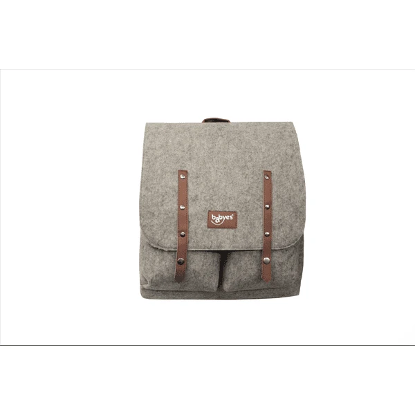 BabyGO Wickelrucksack Carebag Pure Natural Grey