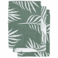 Jollein Mull Waschlappen 3er-Pack Nature Ash Green