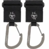 LÄSSIG Kinderwagenhaken 2er Set Karabiner Schwarz