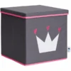 LOVE !T STORE !T Ordnungsbox Krone, Grau Mit Weißer Krone