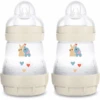 MAM Babyflasche Easy Start Anti-Colic 160 Ml, 0+ Monate, Elefant, 2 Stück