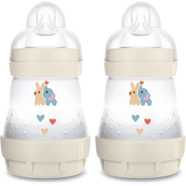 MAM Babyflasche Easy Start Anti-Colic 160 Ml, 0+ Monate, Elefant, 2 Stück