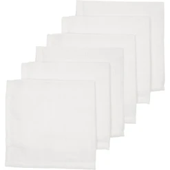 Meyco Spucktücher 6er-Pack Weiß 30 X 30 Cm
