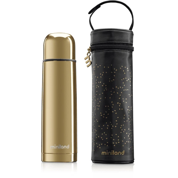 Miniland Deluxe Thermos Thermosflasche Mit Isoliertasche Gold 500ml
