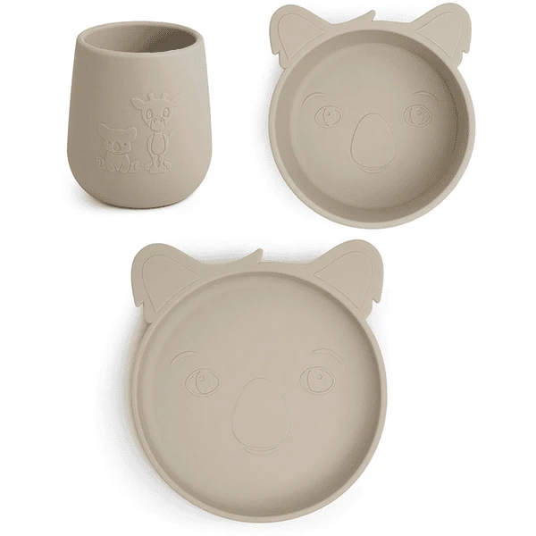 Nuuroo Geschirrset Judi Koala 3er Set, Cobblestone