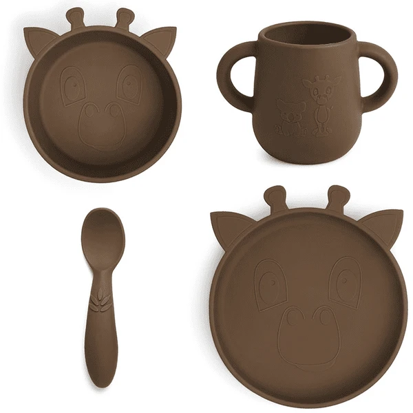 Nuuroo Geschirrset Lykke Giraffe 4-teilig, Acorn