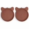 Nuuroo Silikonteller Akila Koala 2 Stück, Mahogany
