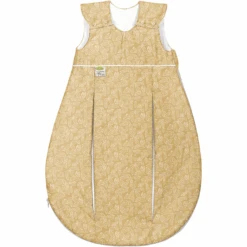 Odenwälder Primaklima Baumwoll-Schlafsack White Leaves Mustard