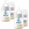 Philips Avent Anti-Kolik Flasche SCF810/24 Inkl. AirFree-Ventil, 125ml, 4 Stück, Transparent