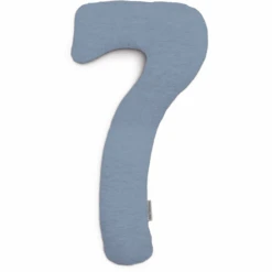 THERALINE Bezug Für My7 Seitenschläferkissen Melange Blau-grau Bamboo-Kollektion