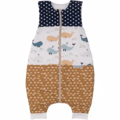 ULLENBOOM Sommer-Schlafsack Mit Füßen Wale