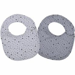 WÖRNER SÜDFROTTIER Druckknopflatz Sterne Grau 2er Set 22 X 29 Cm